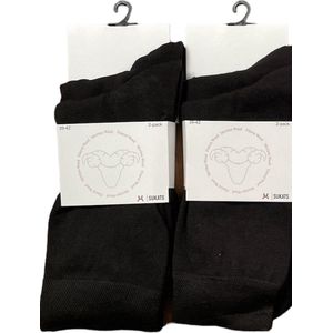 Sukats® 4 Paar Merino Sokken - Merino Wollen Sokken - Maat 47-50 - XXL - Badstof Zool - Naadloos - Verstevigde Hak en Teen - Zwart - Merino Wollen Kousen