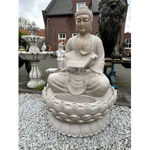 Goodyz - Waterval - Fontein - Waterornament - 140cm hoog - Buddha - inclusief pomp en verlichting