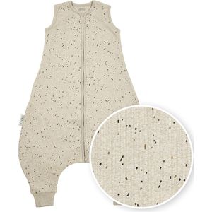Meyco Baby Rib Mini Spot baby zomer slaapoverall jumper - sand melange - 104cm