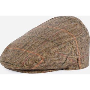 Barbour Wilkin flat cap - olive orange red