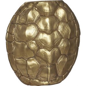 Light & Living TURTLE Vase M - 40,5x11x40 cm - Antiek Goud - Schildpad - Decoratie Vaas - Woondecoratie Schild - Gold - Dieren Vazen