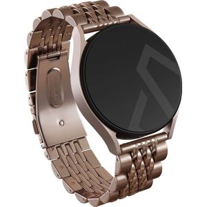 BURGA Universele Metalen Horlogeband voor Samsung Galaxy/Garmini/Xiaomi/Huawei - Chic Royal - Rose Goud - 22mm
