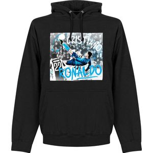 Ronaldo Bicycle Kick Hooded Sweater - Zwart - M