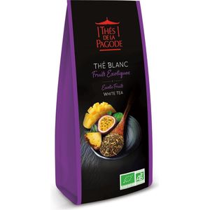 Thés de la Pagode – Witte thee exotische vruchten - Losse Thee - Biologische thee  (100 gram)