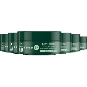 Taft Molding Clay - Haarstyling - Haarwax - Medium Hold - Voordeelverpakking - 6 x 75 ml