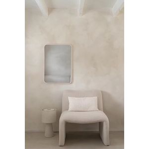 Nordic Style® Wandspiegel 70x50cm | Mat Wit | Scandinavische Spiegels | Vierkant | Wandspiegel | Badkamerspiegel | Gangspiegel
