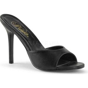 Pleaser - CLASSIQUE-01 Muiltjes met hak - US 12 - 42 Shoes - Zwart