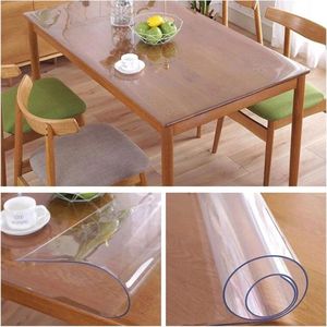 Transparante tafelfolie 2 mm - Afgeschuinde bureauonderlegger - Tafelbescherming - Afwasbaar - PVC - 40 x 90 cm