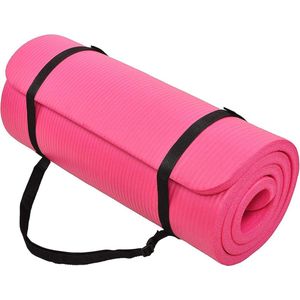 Multifunctionele Extra Dikke Yogamat van 1 inch | Antislip | 180 cm x 60 cm | Roze