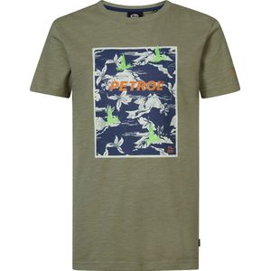 Petrol Industries - Jongens Backprint T-shirt Nimbus - Groen - Maat 176