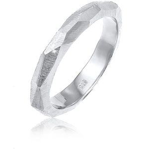 Elli PREMIUM Dames Ring Dames Koppel Vertrouwen Mat Geo Look in verguld 925 Sterling Zilver