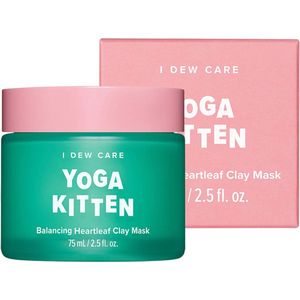 I Dew Care Yoga Kitten Balancing Clay Mask 75ml - K Beauty New 2022 - Gluten Free - Vegan - Cruelty Free Beauty - Eucalyptus - Kaolin - Heartleaf Extract