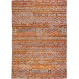9111 Antiquarian Kelim Riad Orange Vloerkleed - 140x200  - Rechthoek - Laagpolig,Vintage Tapijt - Modern - Meerkleurig, Oranje