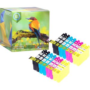 Ink Hero - 16 Pack - Inktcartridge / Alternatief voor de Epson T1295 T1291 T1292 T1293 T1294 Stylus Office B42WD BX305F BX305FW BX320FW BX525WD BX625FWD BX625FWD SX230 SX235W SX420W SX425W SX435W SX445W SX445WE SX525WD WorkForce WF-3520DWF WF-7015