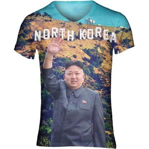 Kim jong un festival shirt Maat: XL V - hals - Festival shirt - Superfout - Fout T-shirt - Feestkleding - Festival outfit - Foute kleding -