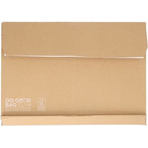 50x Do Good Bag Slim bruin 255 x 185 x 30 mm - Massief karton Karton - Universele verzenddozen