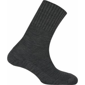 Basset - Wollen herensokken - zonder elastiek en met breed boord - 41/43 - Beige - Diabetes sokken