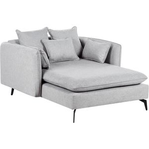 Chaise longue stof lichtgrijs CHARMES