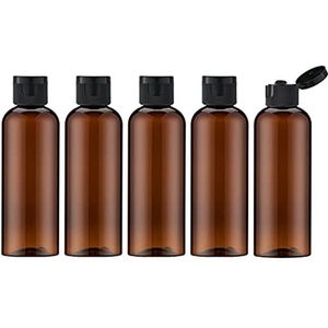 Flessenset van 100 ml voor cosmetica met flipdop, 5 stuks, inclusief trechter