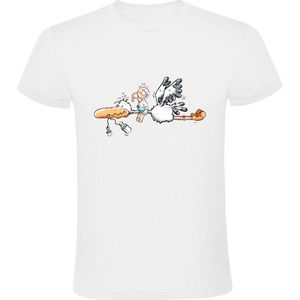 Ooievaar baby bezorger Heren T-shirt | geboorte | bekend maken | aankondiging | zwangerschap | zwanger