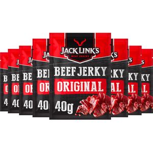 Jack Link's Beef Original - 8 stuks - 40 gram - Vleesconserven - Snacks - Fitness - Voordeelverpakking