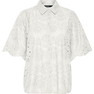 Vero Moda Blouse Vmhay 2/4 Emb Shirt Wvn Spe 10303614 Snow White Dames Maat - S