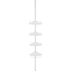 Doucheplank - Hoogwaardige materialen - Goede ruimteoplossing - Eenvoudig-praktisch - Goede stabiliteit - Gepoedercoat staal - Wit - 85-305 cm
