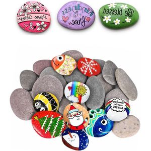 10 stuks grote stenen om te beschilderen - strandkiezelstenen, grind, decoratieve stenen, natuursteen, platte stenen, rivierkiezels voor mandala's
