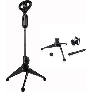 Professionele mini instelbare statief microfoon standaard houder (zwart)