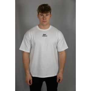 T-shirt Oversized Sport Fitness Kledij Wit Unisex - Maat M