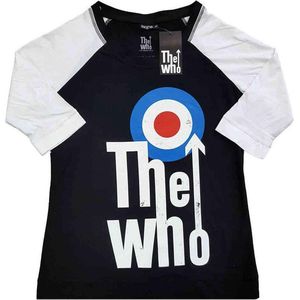 The Who - Elevated Target Raglan top - 2XL - Zwart/Wit