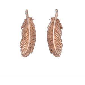 Hot Diamonds Feather Stud Earrings Rose Gold plated