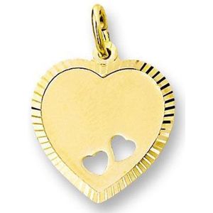 Trendjuwelier huiscollectie 4006170 Gouden graveerplaat hartvormig