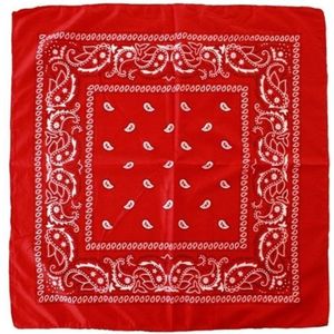 3x Voordelige rode paisley print bandana - Boeren zakdoeken