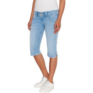 Pepe Jeans Dames Short Broeken SLIM CROP LW slim Fit Blauw Volwassenen