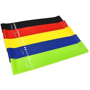 SportStretch - 5 Stuks - Fitness elastieken - Trainingsband - Weerstandsbanden - Resistance band - Sport elastieken