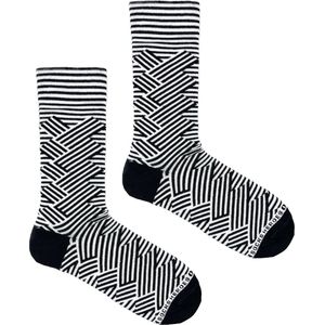 Heroes on Socks - Black & White - Herensokken maat 41-46