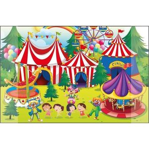 Kangaro bureau onderlegger - 38x58cm - Circus - antislip - met insteekvakken - K-0014D109