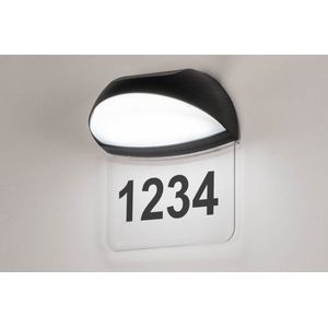 Lumidora Wandlamp 73749 - Voor buiten - SICILY - Ingebouwd LED - 7.0 Watt - 550 Lumen - 3000 Kelvin - Zwart - Kunststof - Buitenlamp - IP54