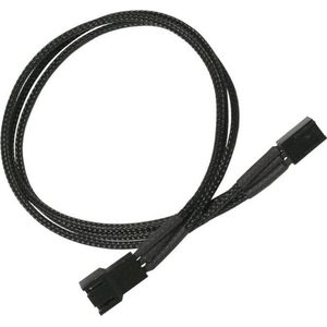 Nanoxia 900100017 Kabeladapter 3-pins molex zwart - adapter voor kabel (3-pins molex, 3-pin molex, mannelijke connector/vrouwelijke connector, 0,3 m, zwart