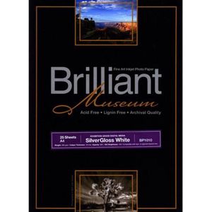 Brilliant Museum inkjet papier Silver Gloss White 300grams A3 25 vel