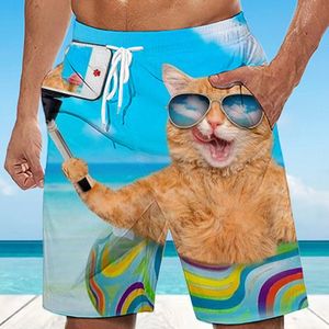 Kat maakt een selfie Zwembroek - Prachtig ontwerp - Prachtige korte broek - Zee - Chill - Grappig - Vakantie - Heren