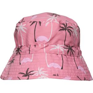 Snapper Rock - UV Bucket hoed voor kinderen - Palm Paradise - Roze - maat S