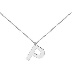 Heart to Get - Grote Letter P - Ketting - Zilver