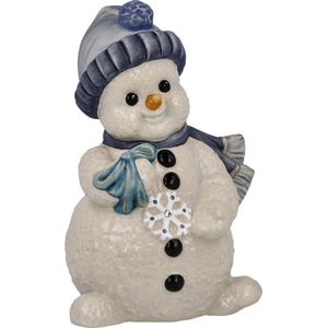 Goebel - Kerst | Decoratief beeld / figuur Sneeuwpop Mijn sneeuwvlokje | Aardewerk - 11cm