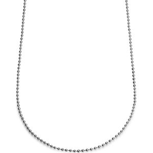 Lucleon - Heren - Bolletjes Schakels Ketting Ketting - Staal Zilverkleurig - Roestvrij Staal
