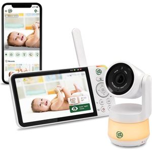 LF925HD Babyfoon met Camera - Video & Geluid - Baby Monitor met App - Nachtlampje - Rustgevende Geluiden - Temperatuursensor - Vochtigheidssensor - Nachtzicht