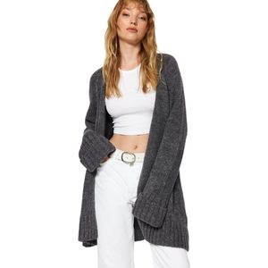 Trendyol Zwart Gebreide Vest Met Zachte Textuur En Brede Pasvorm Twoaw21Hi0555