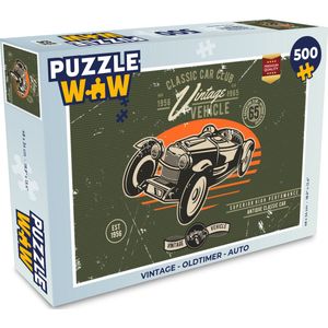 Puzzel Vintage - Oldtimer - Auto - Legpuzzel - Puzzel 500 stukjes