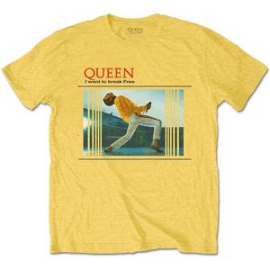 Queen - Break Free Heren T-shirt - XL - Geel